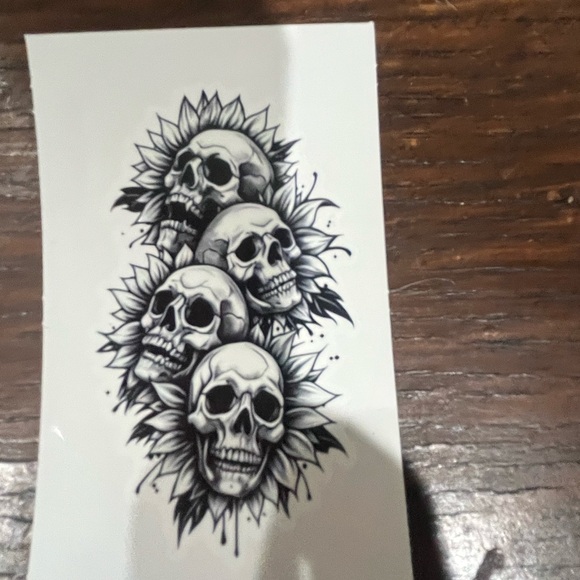 Skull Tattoo Sticker - Picture 11 of 16